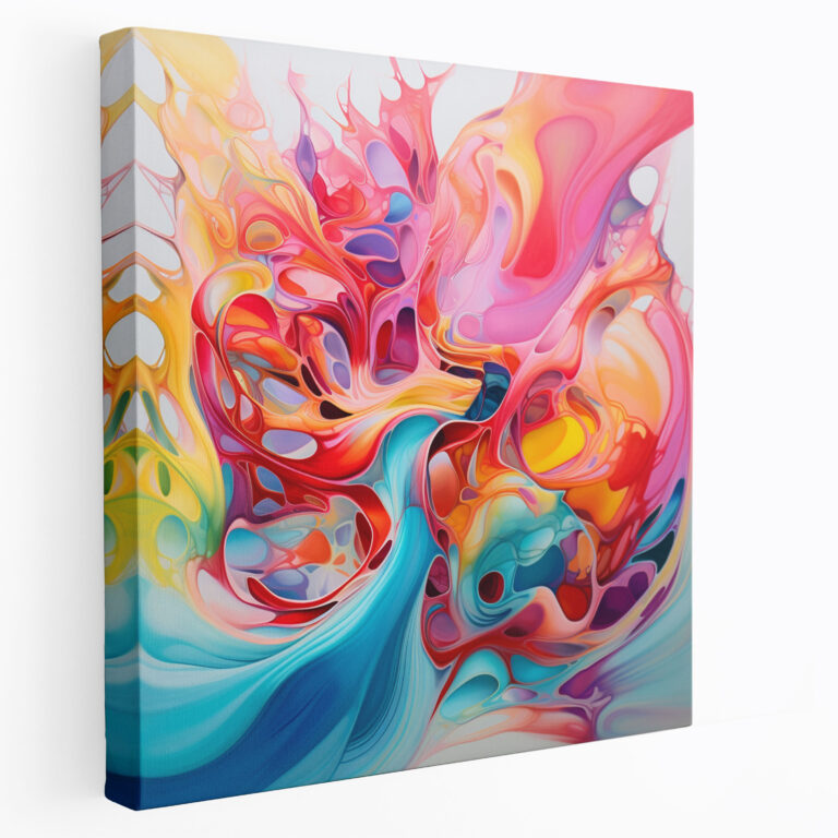 Lenticular Abstract Wall Art: Colorful Freedom - Lenticular, Home Decoration, Vibrant Colors, Canvas