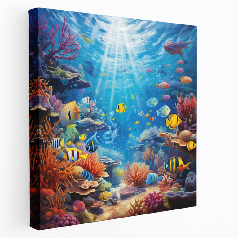 Lenticular Underwater Canvas Print - Lenticular, Colorful Coral Reefs, Home Decoration, Lenticular