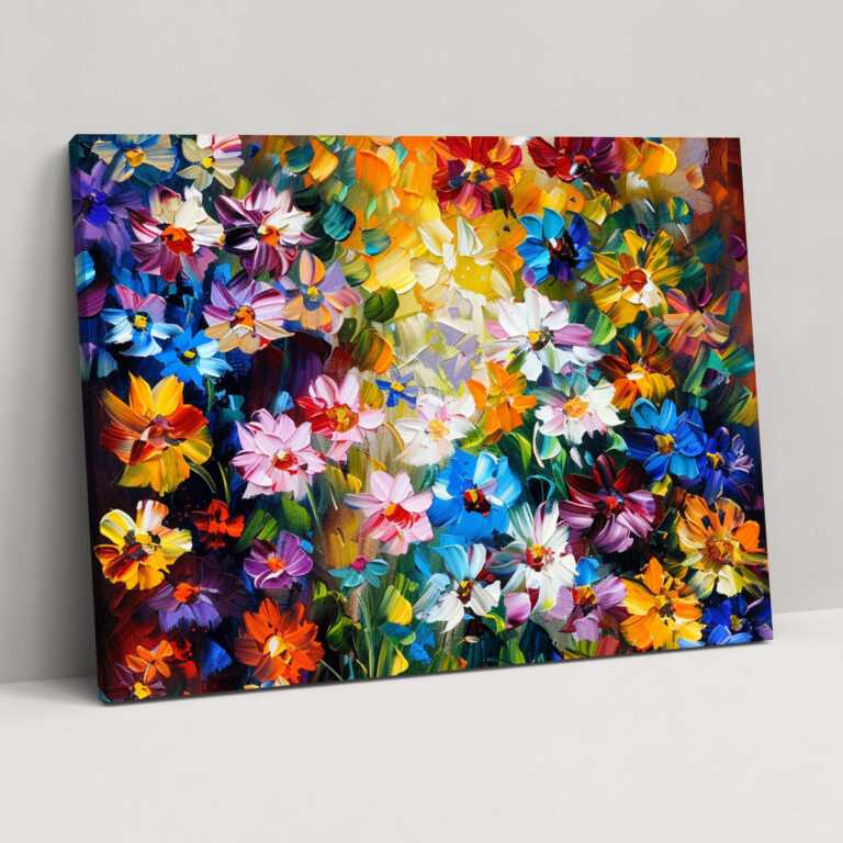 Leonid Afremov Floral Garden Canvas Print - Leonid Afremov, Canvas Print, Wall Art, Home Decoration