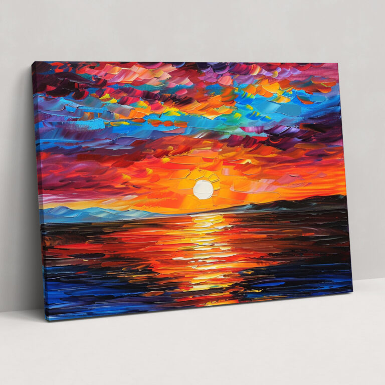 Leonid Afremov Sunset Canvas Print - Leonid Afremov, Leonid Afremov, Canvas, Wall Decoration