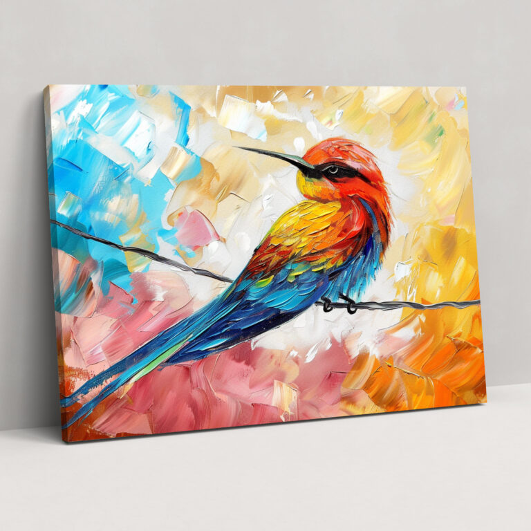 Leonid Afremov Inspired Colorful Bird Wire Wall Art - Leonid Afremov, Home Decoration, Wall Decoration, Leonid Afremov