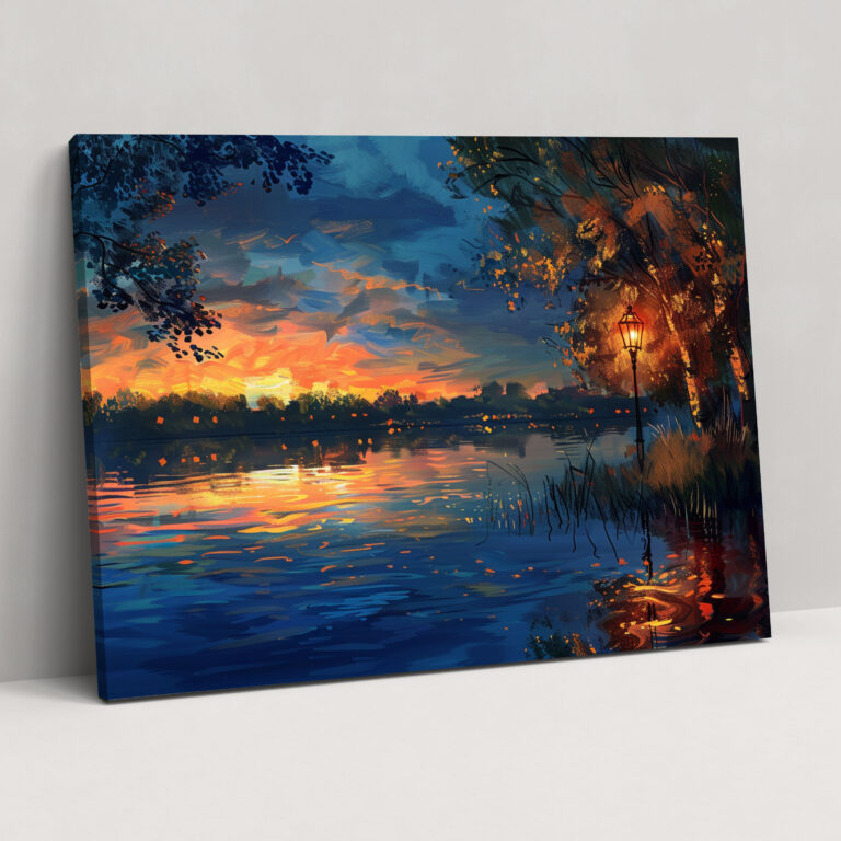 Serene Waterfront Canvas Print - Leonid Afremov, Canvas, Leonid Afremov, Canvas Wall Art