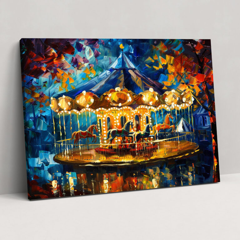 Leonid Afremov Wall Art Carousel Canvas Print - Leonid Afremov, Canvas Print, Canvas Wall Art, Home Decoration