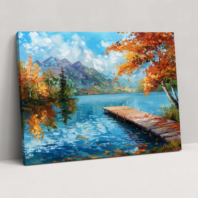 Leonid Afremov Canvas Print Dock Wall Decoration - Leonid Afremov, Canvas Print, Canvas Wall Art, Leonid Afremov