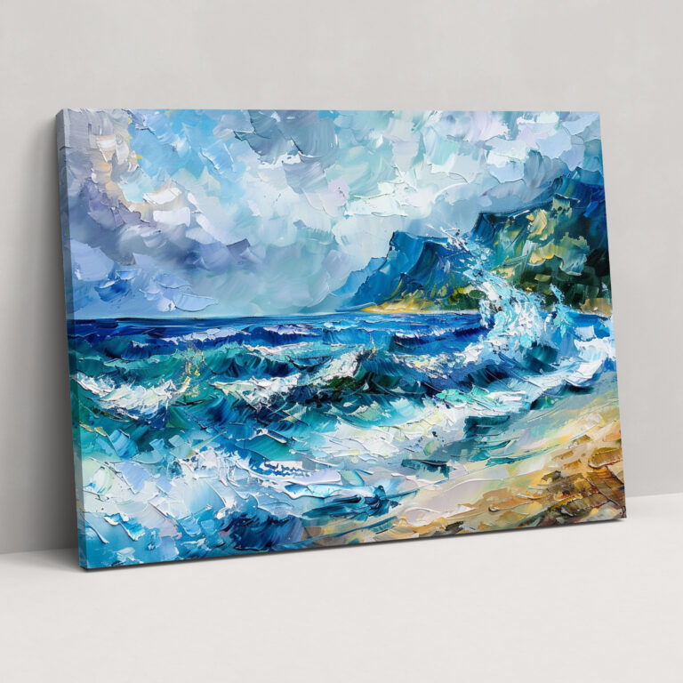 Seaside Serenity Leonid Afremov Canvas Print - Leonid Afremov, Wall Art, Canvas Wall Art, Canvas