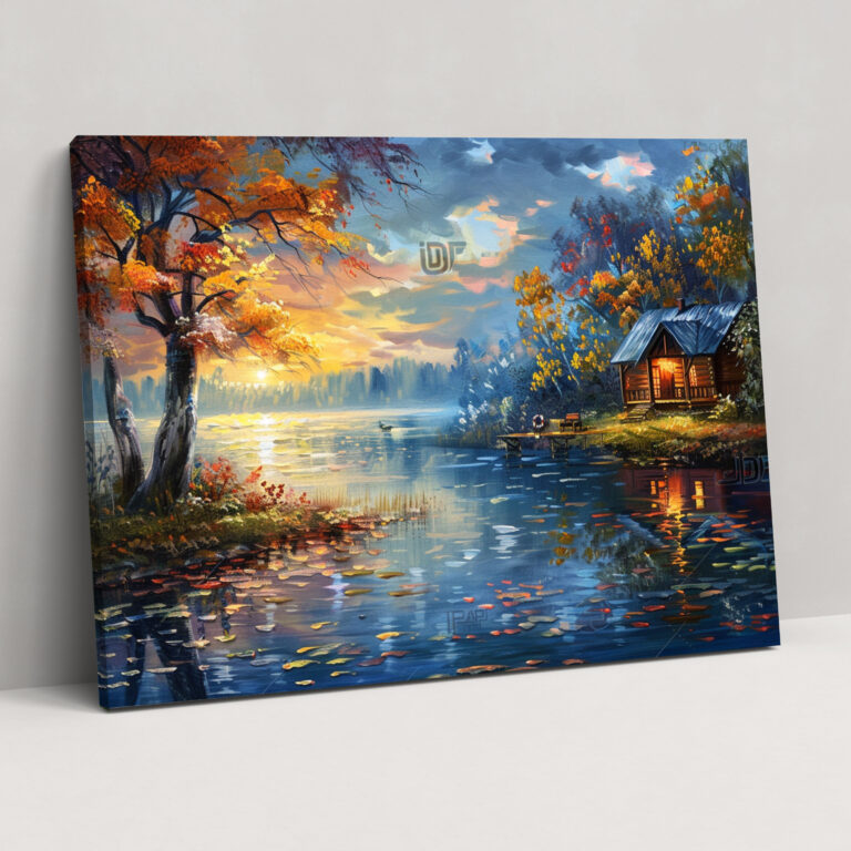 Leonid Afremov Lakeside Retreat Wall Decoration - Leonid Afremov, Wall Art, Canvas Print, Home Decoration