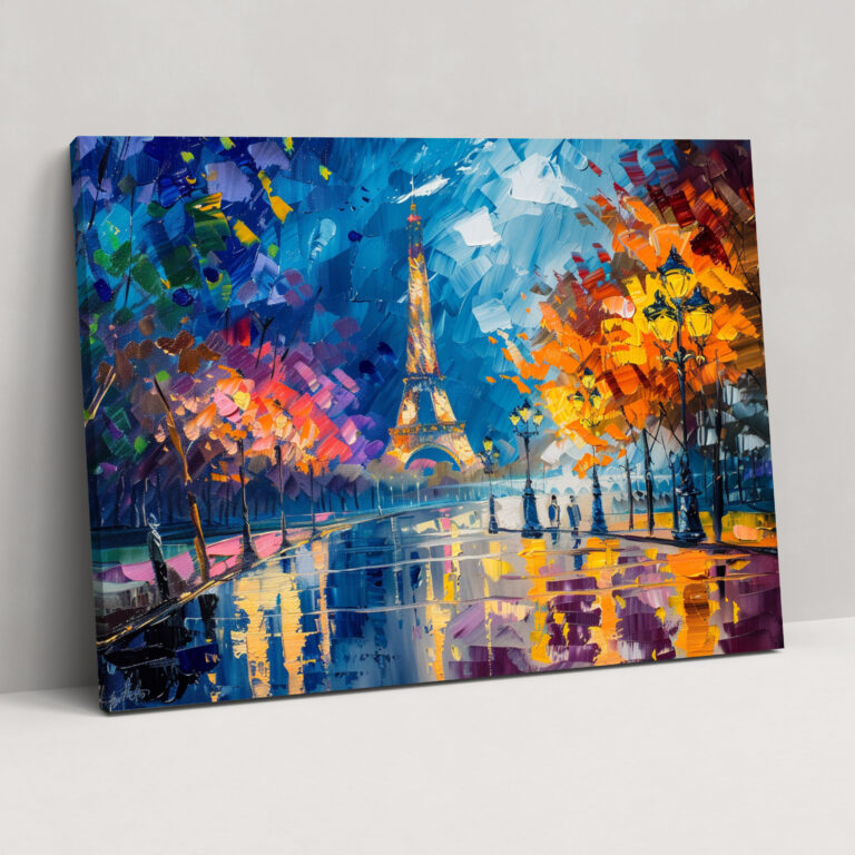 Leonid Afremov Canvas Print - Paris Cityscape Wall Art - Leonid Afremov, Leonid Afremov, Canvas, Canvas Print