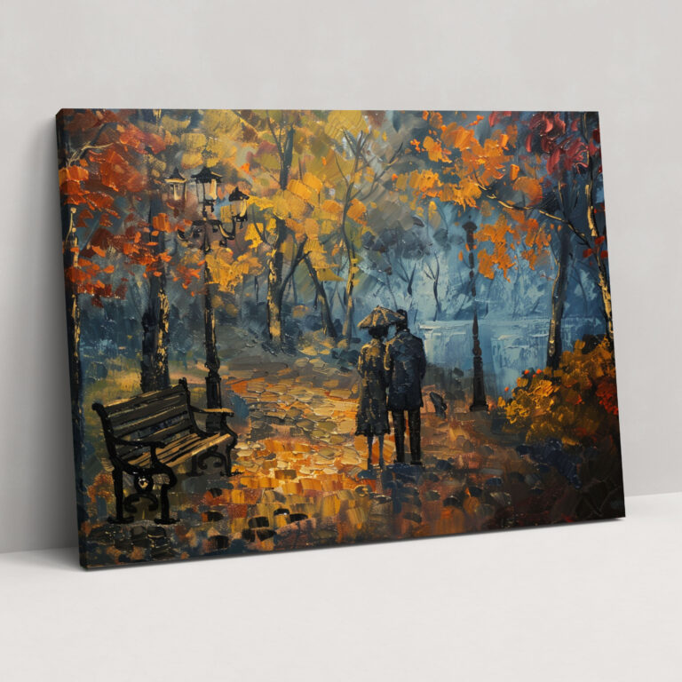 Romantic Park Leonid Afremov Canvas Print - Leonid Afremov, Canvas Wall Art, Home Decoration, Canvas