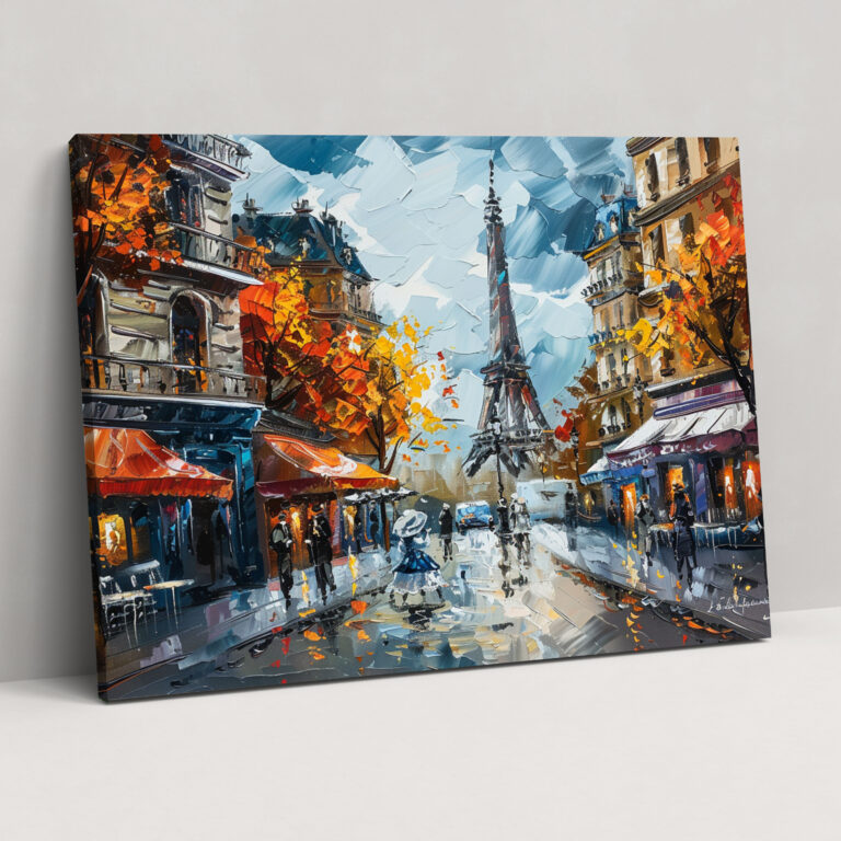 Parisian Street Leonid Afremov Canvas Print - Leonid Afremov, Wall Art, Wall Decoration, Leonid Afremov