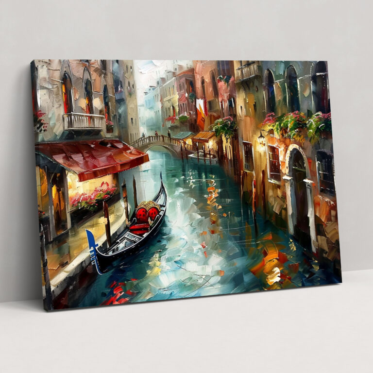 Venice Canal Leonid Afremov Wall Art - Leonid Afremov, Canvas, Leonid Afremov, Canvas Print