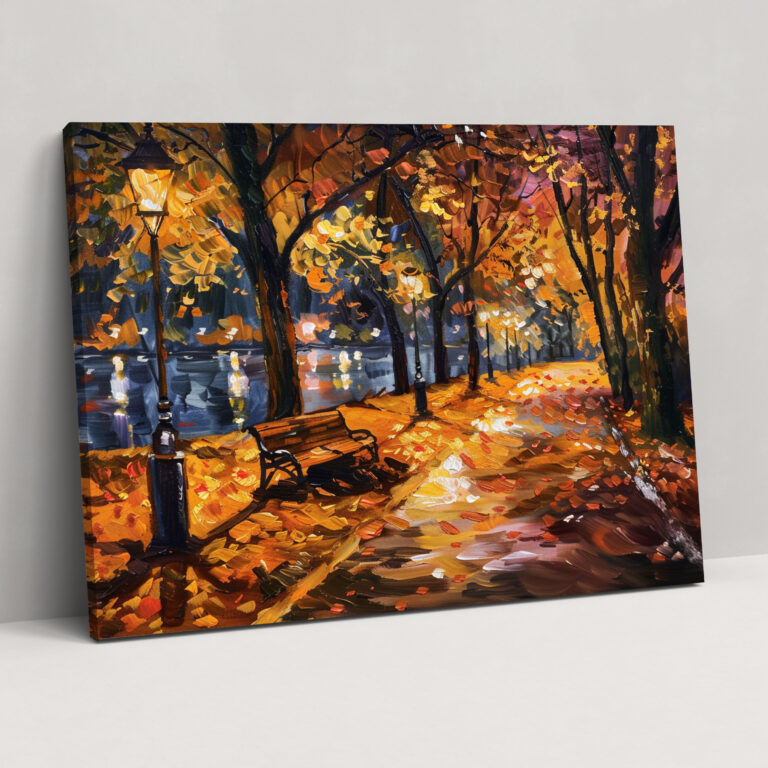 Leonid Afremov Canvas Print - Autumn Park Night - Leonid Afremov, Canvas Print, Home Decoration, Wall Decoration