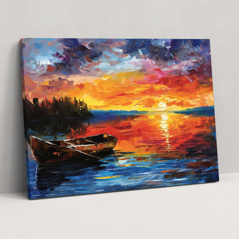 Sunset Lake Leonid Afremov Canvas Print - Leonid Afremov, Canvas Print, Canvas Wall Art, Canvas