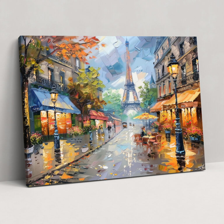 Parisian Street Leonid Afremov Wall Art - Leonid Afremov, Leonid Afremov, Canvas Print, Home Decoration