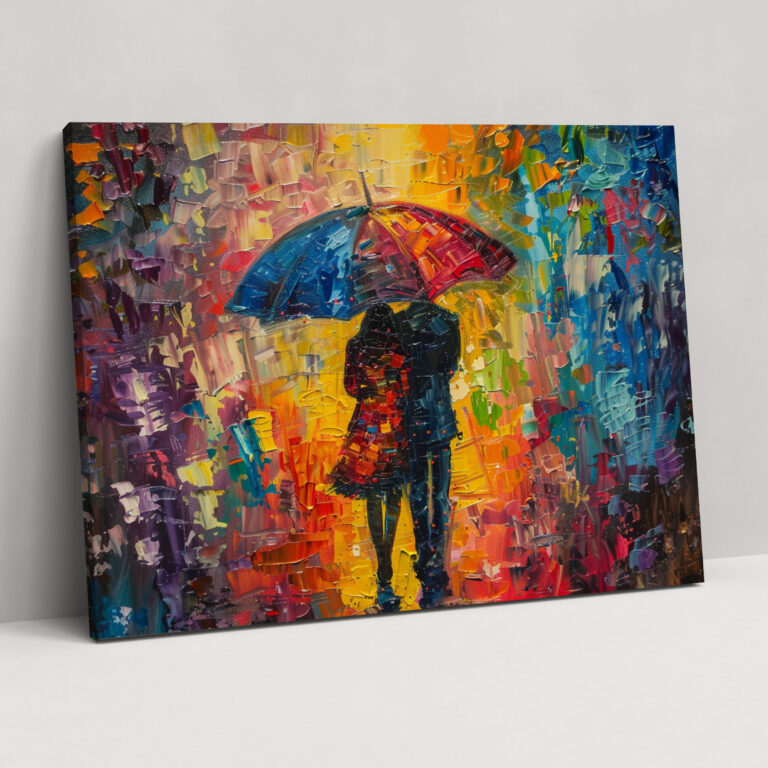 Romantic Couple Leonid Afremov Canvas Print - Leonid Afremov, Canvas Wall Art, Canvas Print, Home Decoration