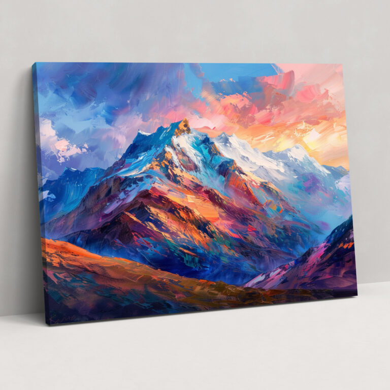 Mountain Range Leonid Afremov Canvas Print Wall Art - Leonid Afremov, Canvas Wall Art, Canvas, Canvas Print