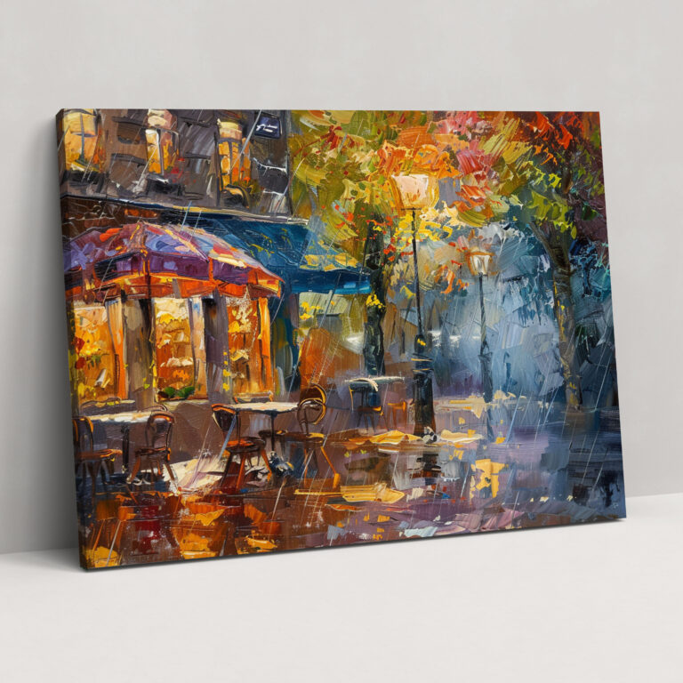 Cozy Cafe Leonid Afremov Wall Art - Leonid Afremov, Wall Decoration, Canvas, Canvas Wall Art