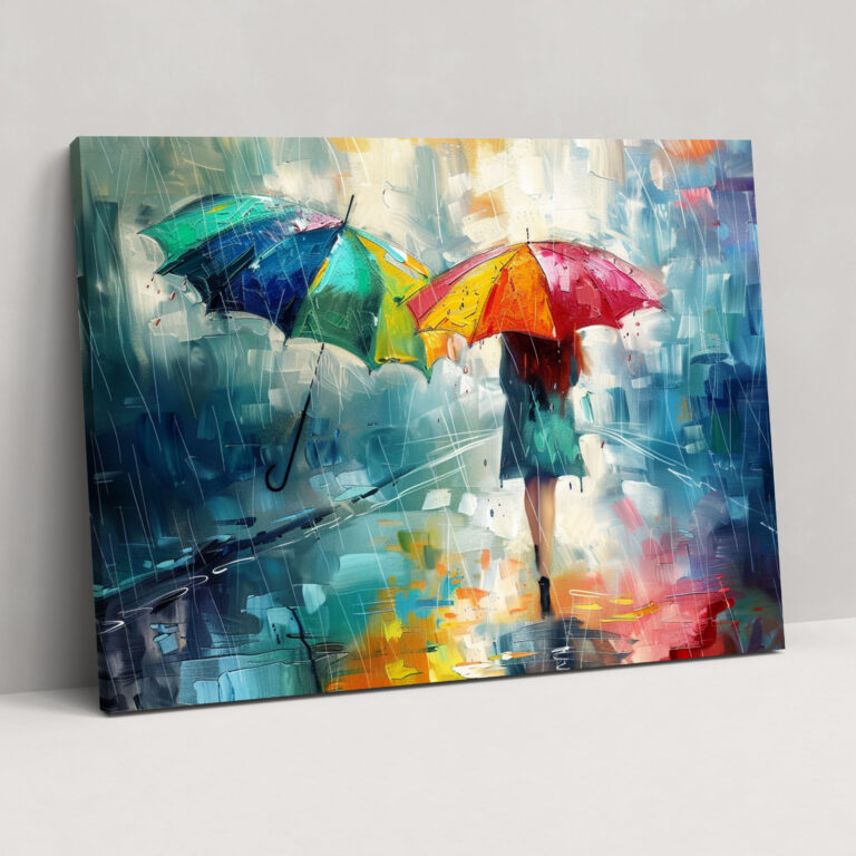 Leonid Afremov Umbrella Canvas Print - Leonid Afremov, Canvas, Wall Art, Canvas Print