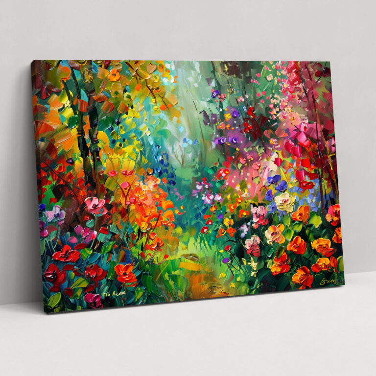 Leonid Afremov Garden Canvas Print - Leonid Afremov, Leonid Afremov, Canvas, Wall Decoration