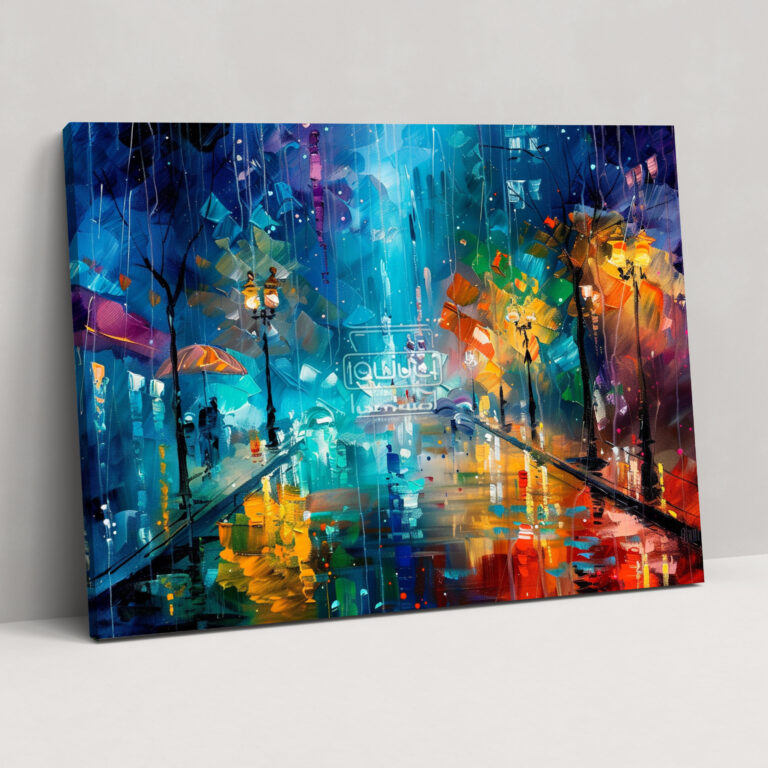 Leonid Afremov Colorful Cityscape Canvas Print - Leonid Afremov, Canvas Wall Art, Canvas Print, Leonid Afremov