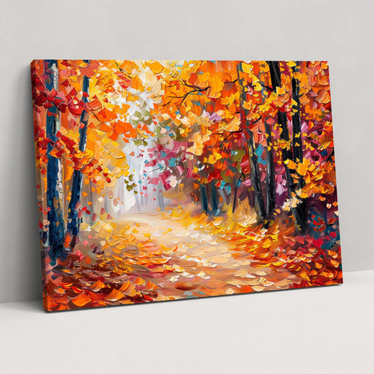 Leonid Afremov Autumn Forest Canvas Print - Leonid Afremov, Home Decoration, Wall Art, Leonid Afremov