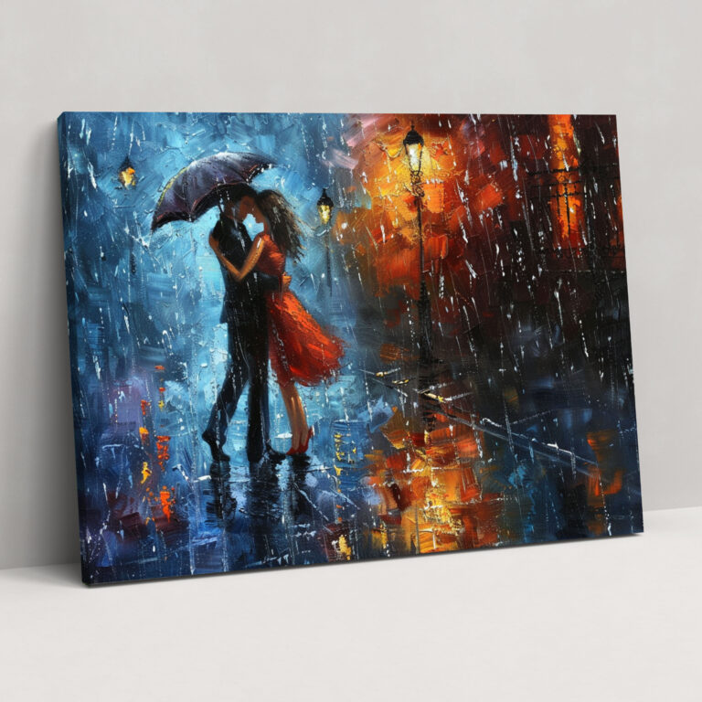Leonid Afremov Dancing Couple Canvas Print - Leonid Afremov, Leonid Afremov, Wall Decoration, Canvas