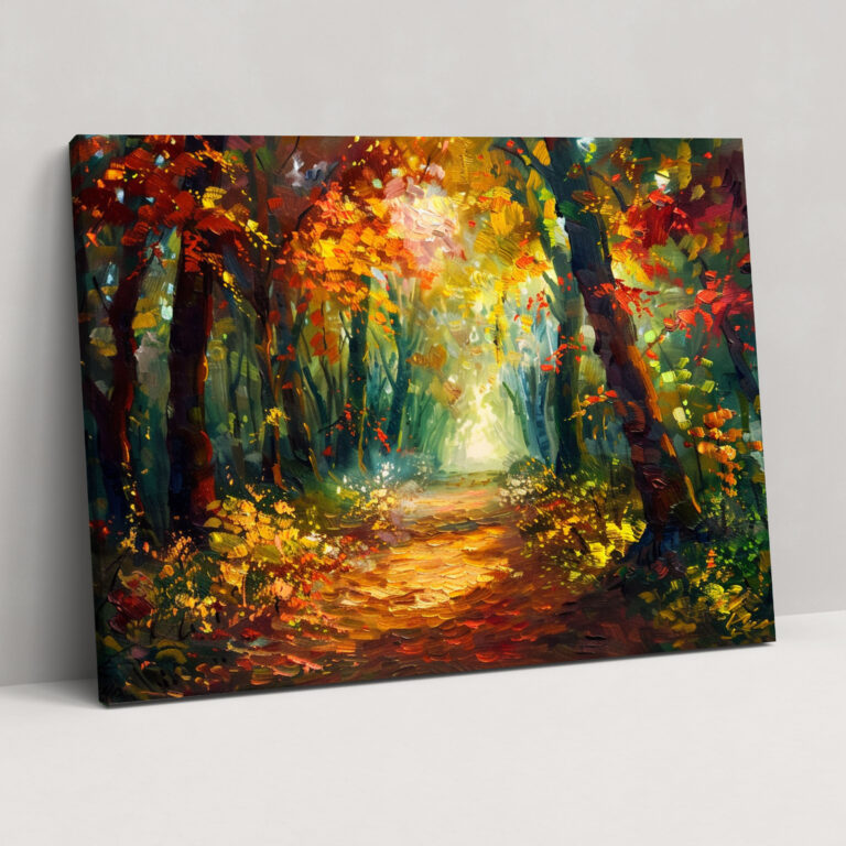 Leonid Afremov Enchanting Forest Pathway Canvas Print - Leonid Afremov, Wall Decoration, Wall Art, Leonid Afremov