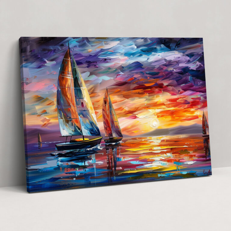 Leonid Afremov Dreamy Seascape Canvas Print - Leonid Afremov, Home Decoration, Canvas, Leonid Afremov