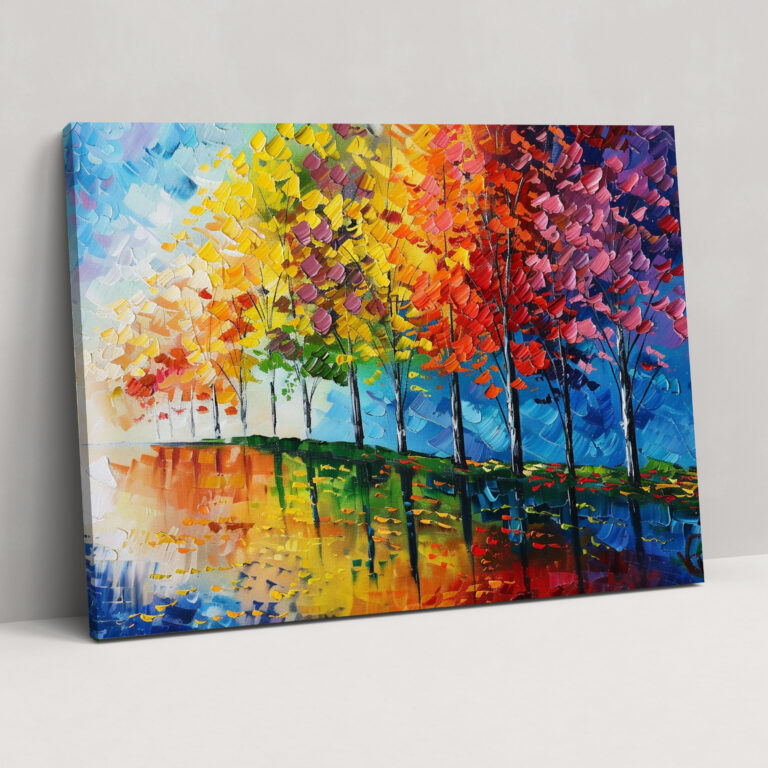 Colorful Autumn Trees Canvas Print - Leonid Afremov, Wall Art, Canvas, Leonid Afremov