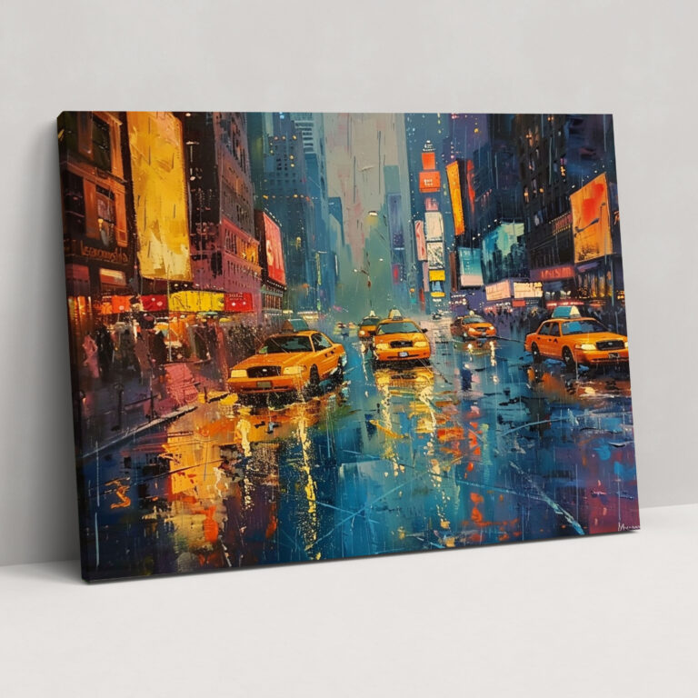 Cityscape Reflections Canvas Print - Leonid Afremov, Wall Art, Canvas Print, Home Decoration