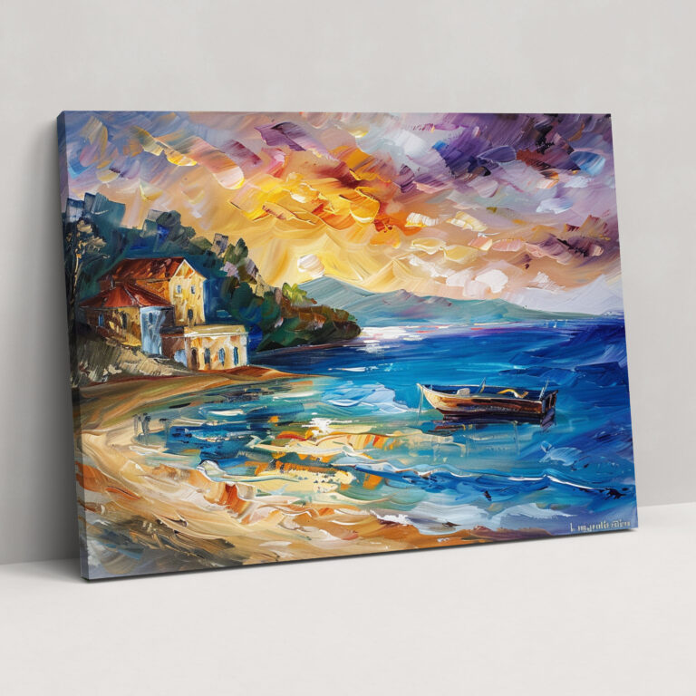 Leonid Afremov Canvas Print Dreamy Seascape Wall Art - Leonid Afremov, Wall Decoration, Leonid Afremov, Wall Art
