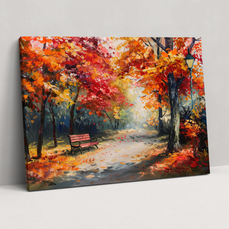 Autumn Park Leonid Afremov Canvas Wall Art - Leonid Afremov, Wall Art, Leonid Afremov, Canvas Print