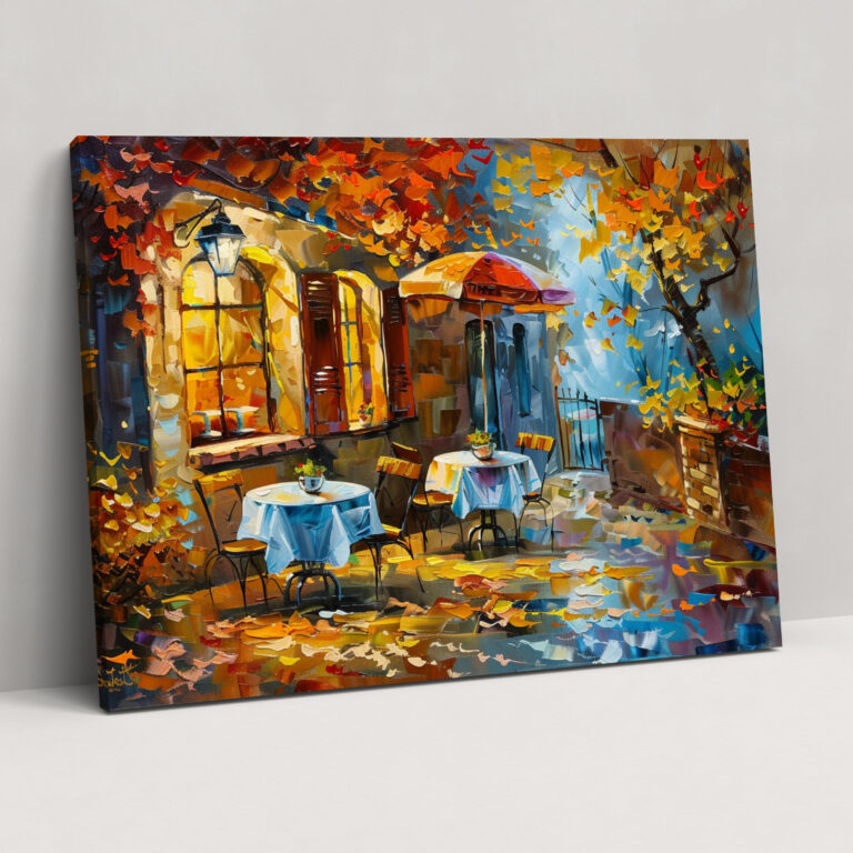 Cozy Cafe Leonid Afremov Wall Art - Leonid Afremov, Canvas Print, Leonid Afremov, Wall Art