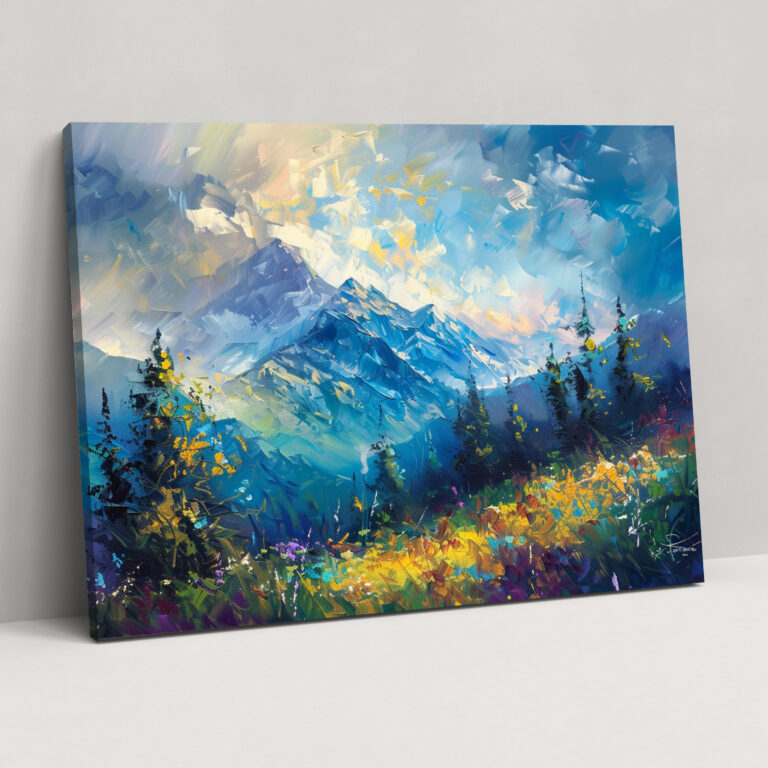 Mountain Landscape Leonid Afremov Canvas Wall Art - Leonid Afremov, Canvas Print, Canvas, Wall Art