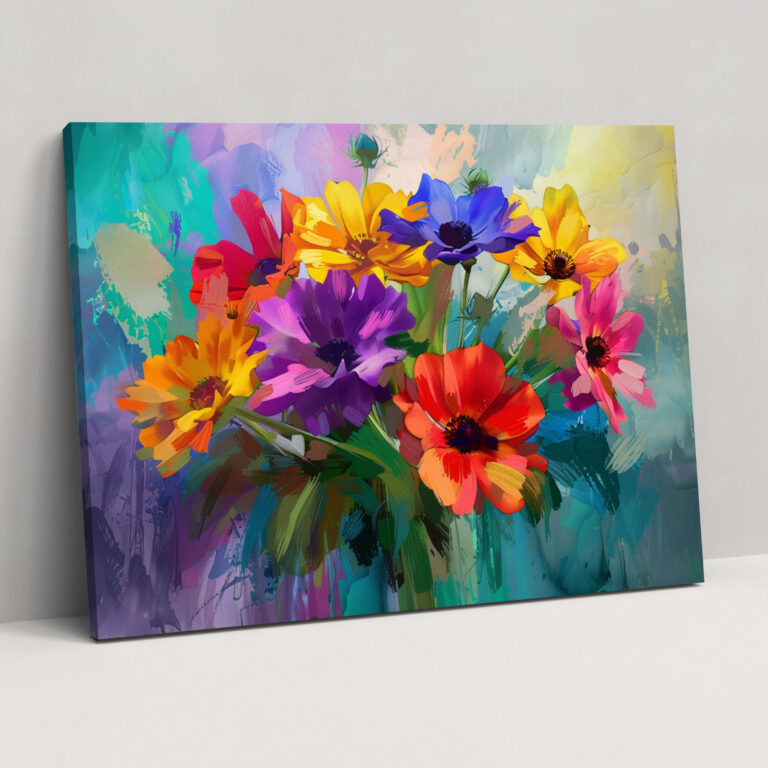 Colorful Floral Leonid Afremov Wall Decoration - Leonid Afremov, Canvas, Home Decoration, Wall Decoration
