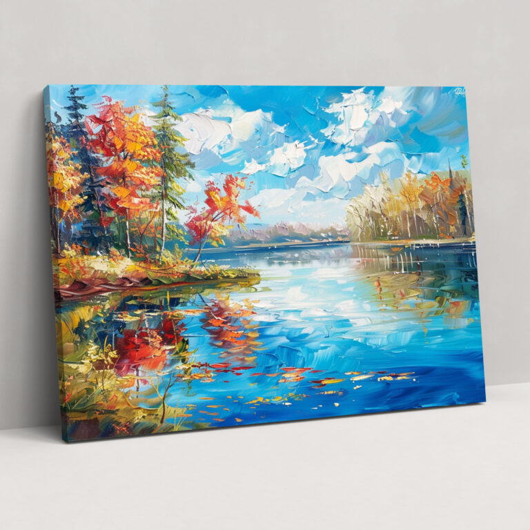 Lakeside Serenity Leonid Afremov Canvas Print - Leonid Afremov, Canvas Print, Home Decoration, Wall Art