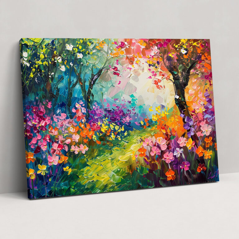 Whimsical Garden Leonid Afremov Canvas Print - Leonid Afremov, Leonid Afremov, Home Decoration, Wall Art