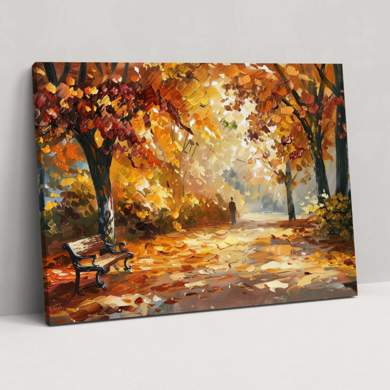 Autumn Park Leonid Afremov Wall Art - Leonid Afremov, Canvas Wall Art, Home Decoration, Canvas