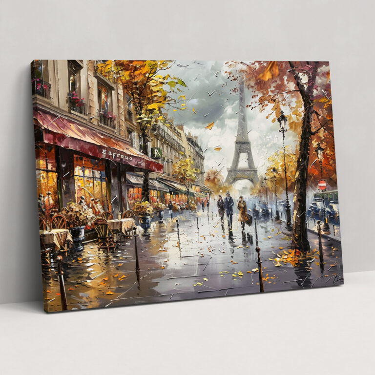 Parisian Street Leonid Afremov Wall Art - Leonid Afremov, Canvas Wall Art, Leonid Afremov, Wall Decoration