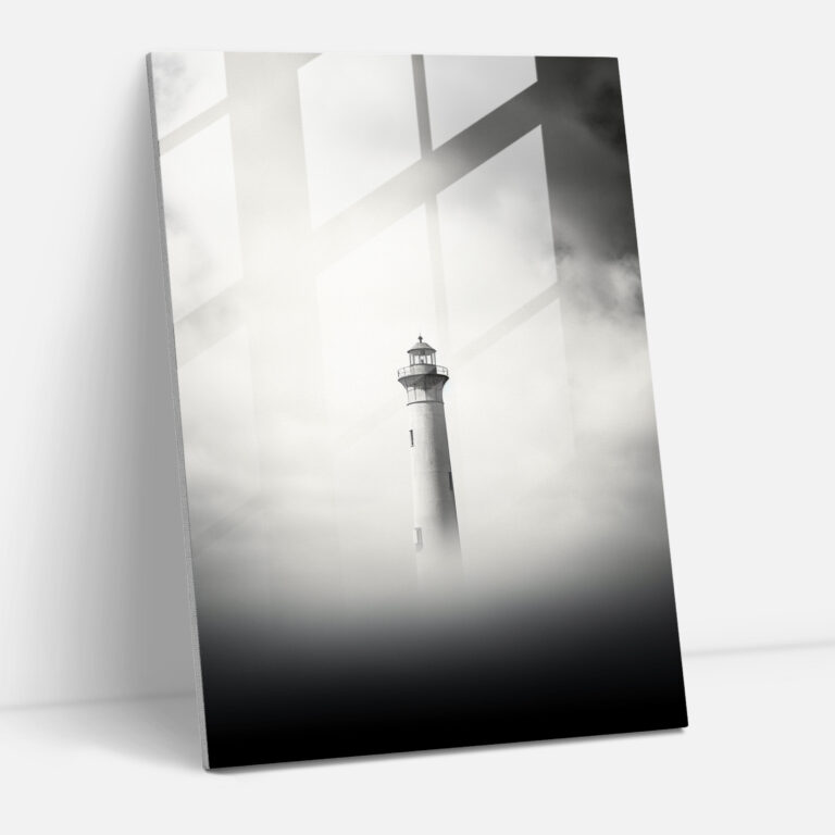 Minimalist Lighthouse Glass Wall Art - Lighthouse, Minimalist Photography, Home Decoration, Wall Decoration