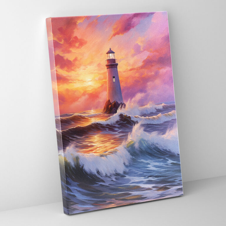 Majestic Lighthouse Canvas Print - Lighthouse, Canvas Wall Art, Lighthouse, Canvas