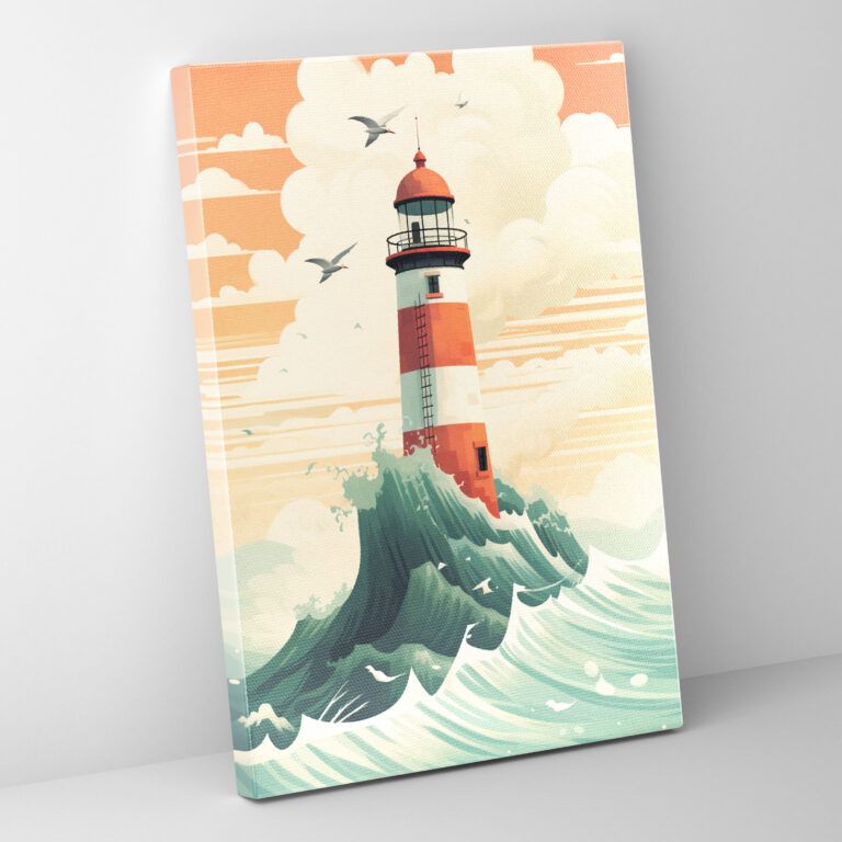 Lighthouse Wall Decoration - Lighthouse, Canvas, Warmth, Home Decoration