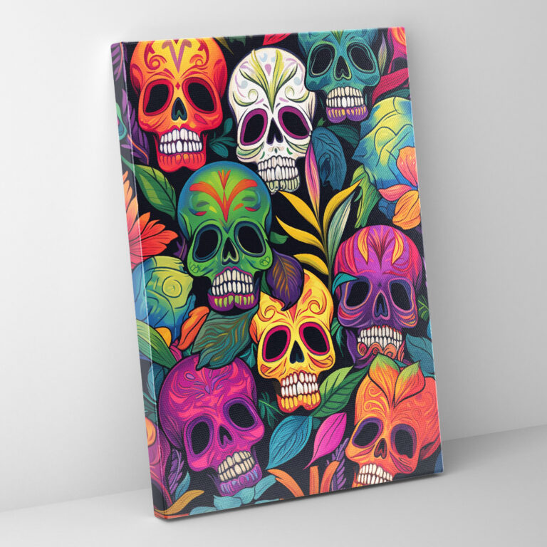 Los Muertos Wall Art Print - Los Muertos, Playful And Energetic, Skulls, Wall Art