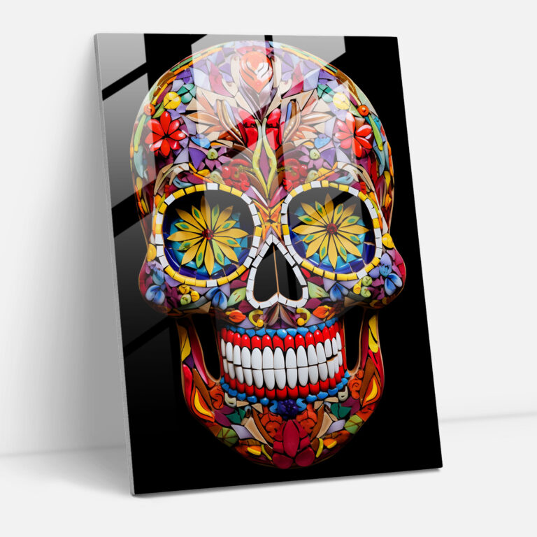 Los Muertos Mosaic Glass Print - Los Muertos, Glass Print, Wall Decoration, Glass Wall Art
