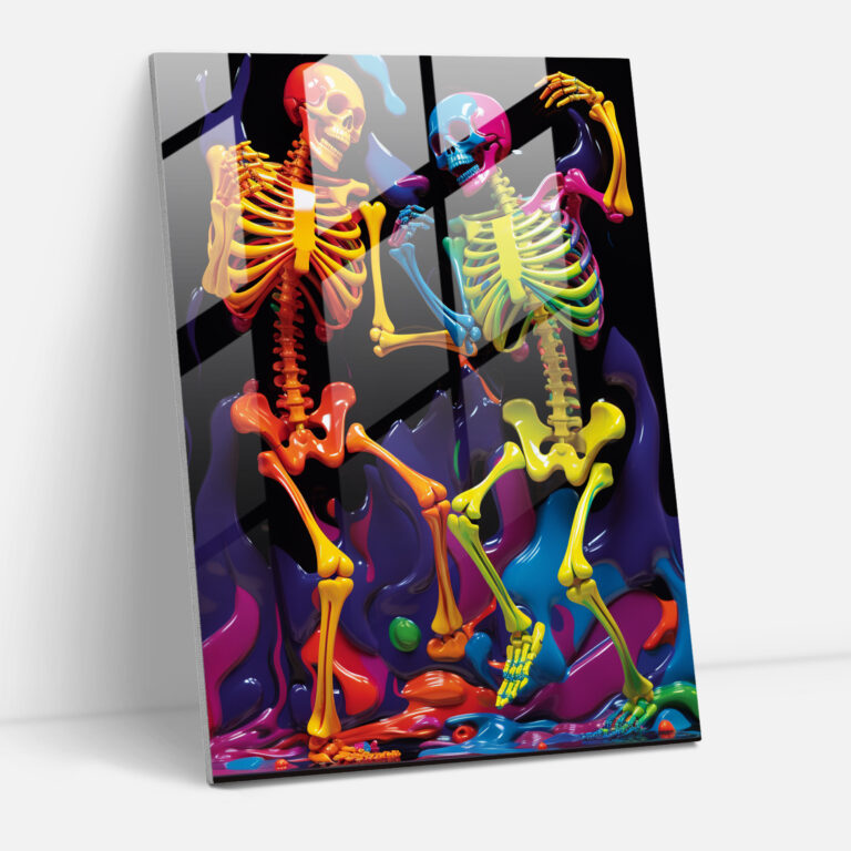 Los Muertos Pop Art Glass Print - Los Muertos, Los Muertos, Modern Art, Glass Print