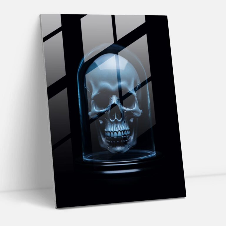 Los Muertos Glass Silhouette - Los Muertos, Glass Print, Solid Background, Home Decoration