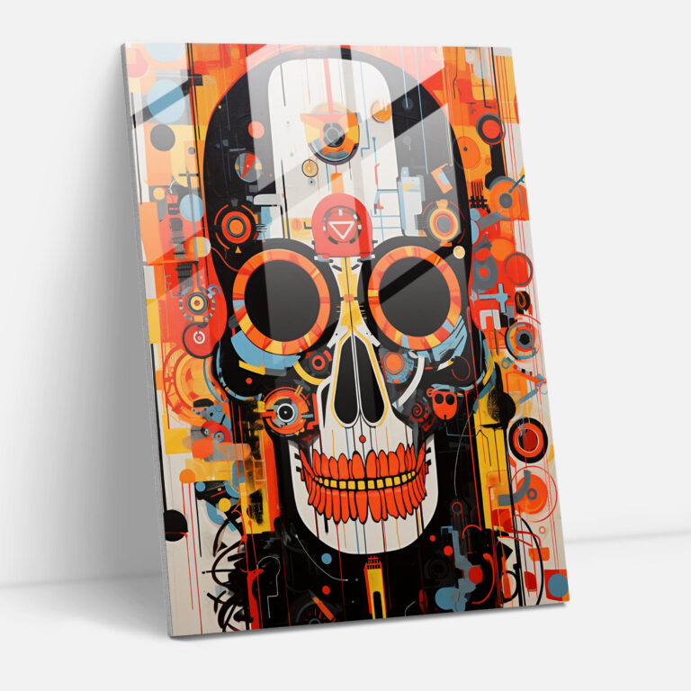 Los Muertos Abstract Glass Art - Los Muertos, Glass Art, Glass Wall Art, Wall Decoration