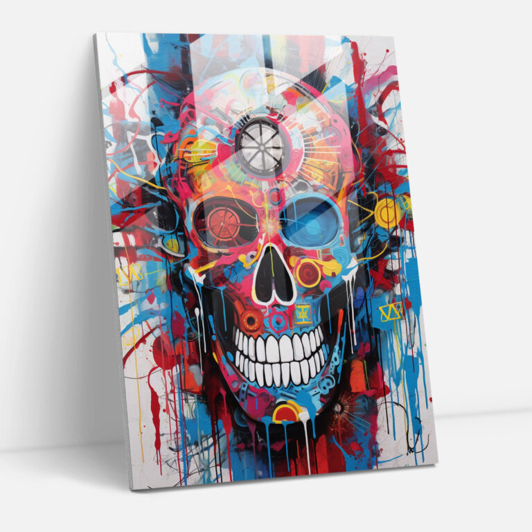 Los Muertos Modern Art - Los Muertos, Mesmerizing, Skull Motifs, Glass Art