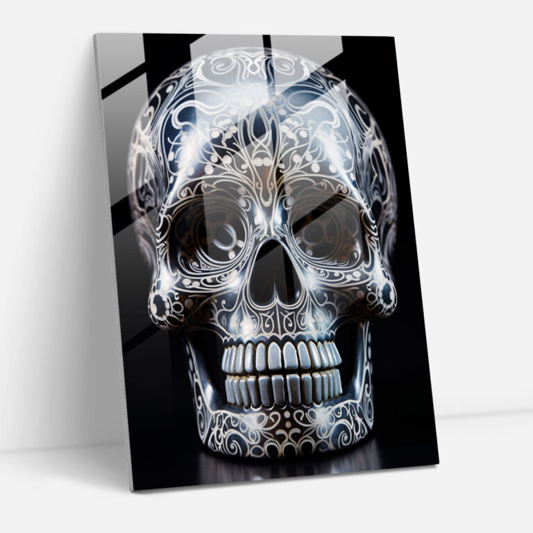 Los Muertos Glass Wall Art - Los Muertos, Los Muertos, Intricate Patterns, Glass Wall Art