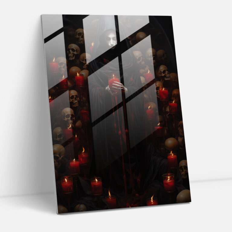 Los Muertos Wall Decoration - Los Muertos, Modern Art, Red Rose, Wall Decoration
