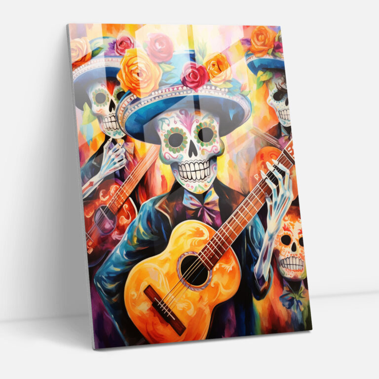 Los Muertos Glass Print - Los Muertos, Glass Print, Mariachi Bands, Glass Wall Art